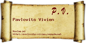 Pavlovits Vivien névjegykártya